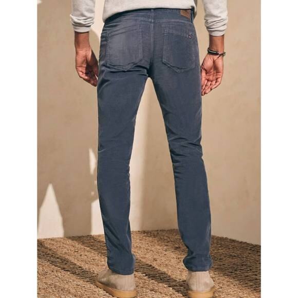Faherty Stretch Corduroy Pants Mens 31 Faded Navy Lightweight Straight Leg 32x33 - Picture 4 of 12